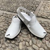 Charssada Chappal white  -Pure Leather Handmade